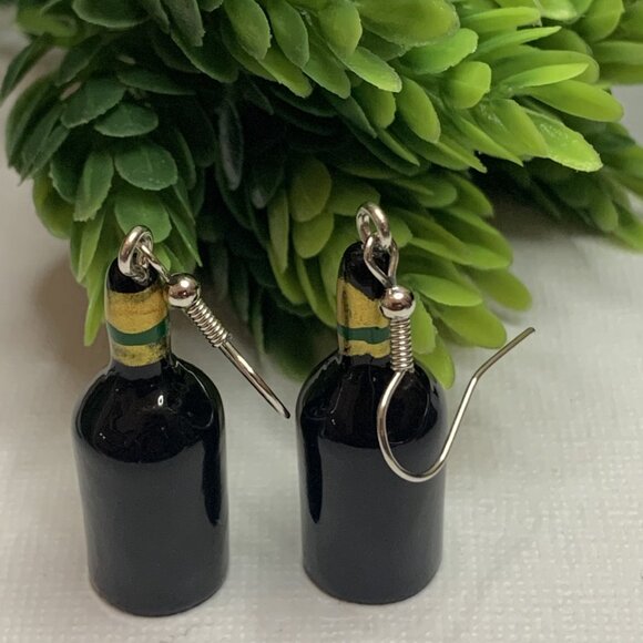Wine Earring, Alcohol Earring, Drink Earring, Funny Food Earring, Gift Idea - Picture 2 of 8